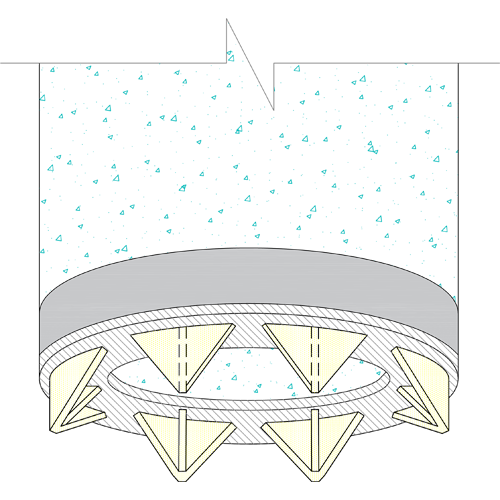 Rock Shoe for Spun Pile